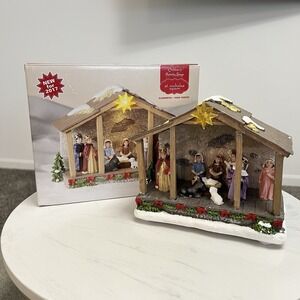 St. Nicholas Square Children's Nativity Stage Illuminated Christmas Holiday